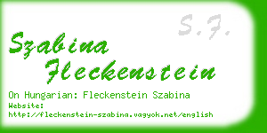 szabina fleckenstein business card